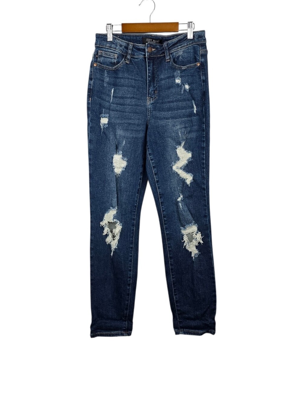Judy Blue Jeans Womens Size 3/26  Boyfriend‎ Fit Distressed Stretch Denim Jeans
